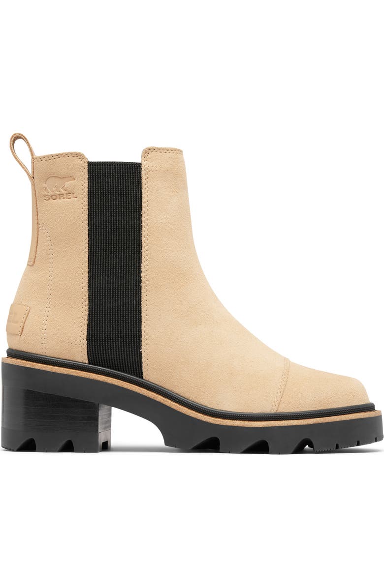 SOREL Joan Now Waterproof Chelsea Boot, Alternate, color, Canoe/ Black