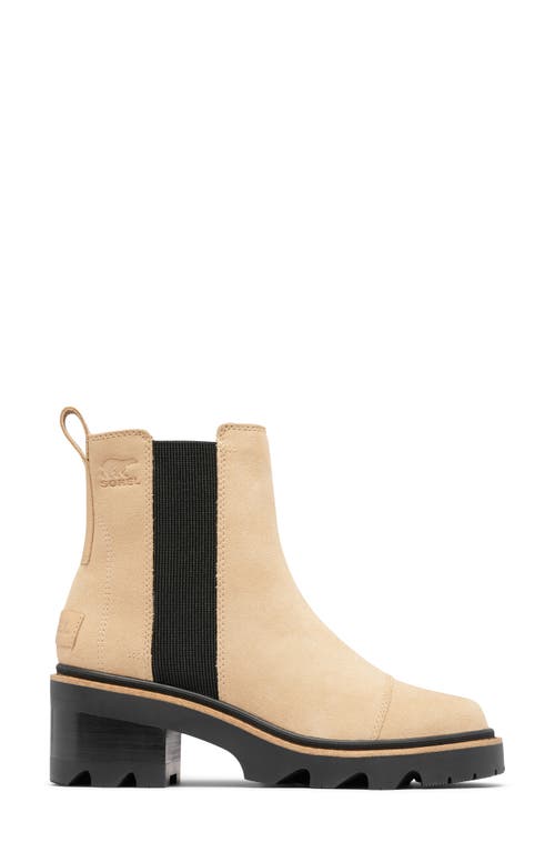 Sorel Joan Now Waterproof Chelsea Boot In Canoe/black