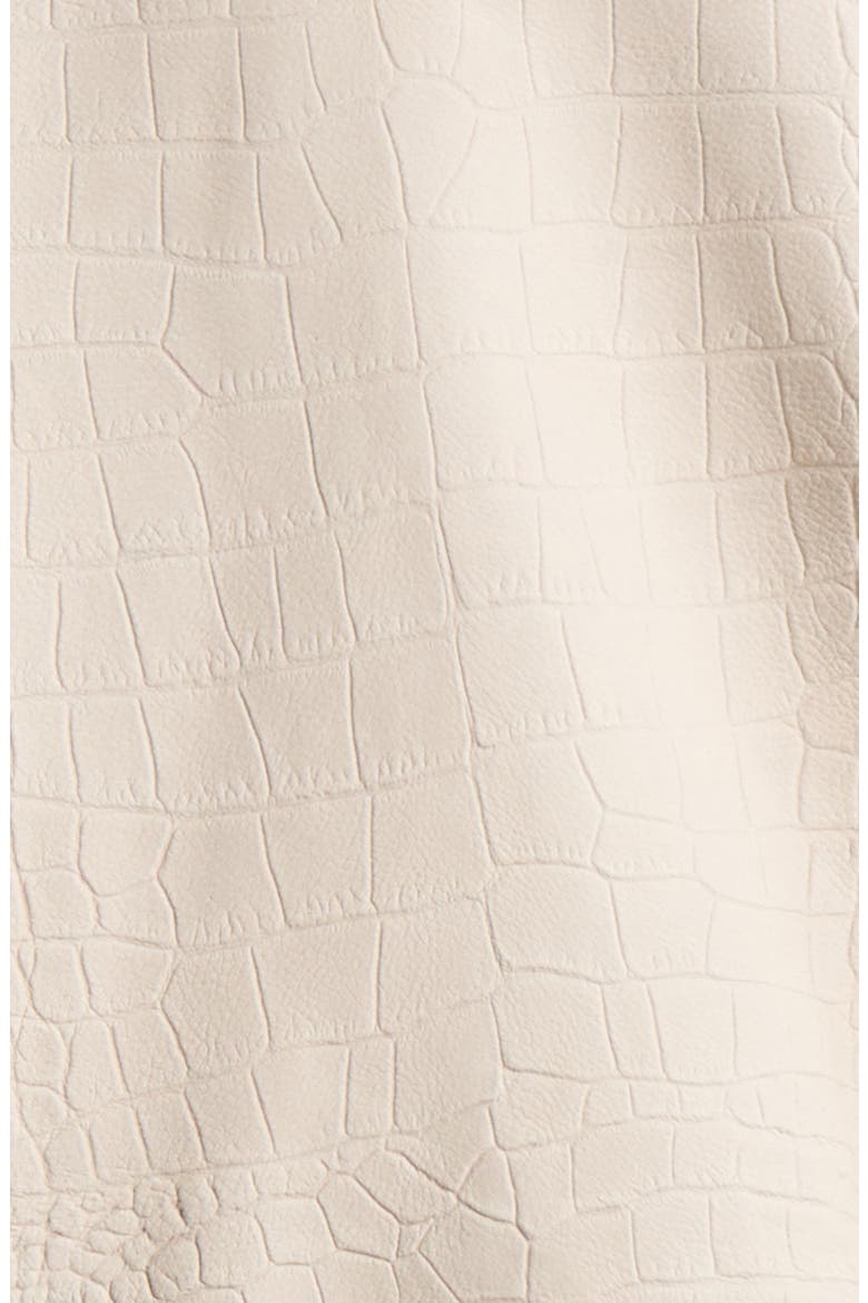 Croc Embossed Nubuck Bomber Jacket, Alternate, color, PEYOTE