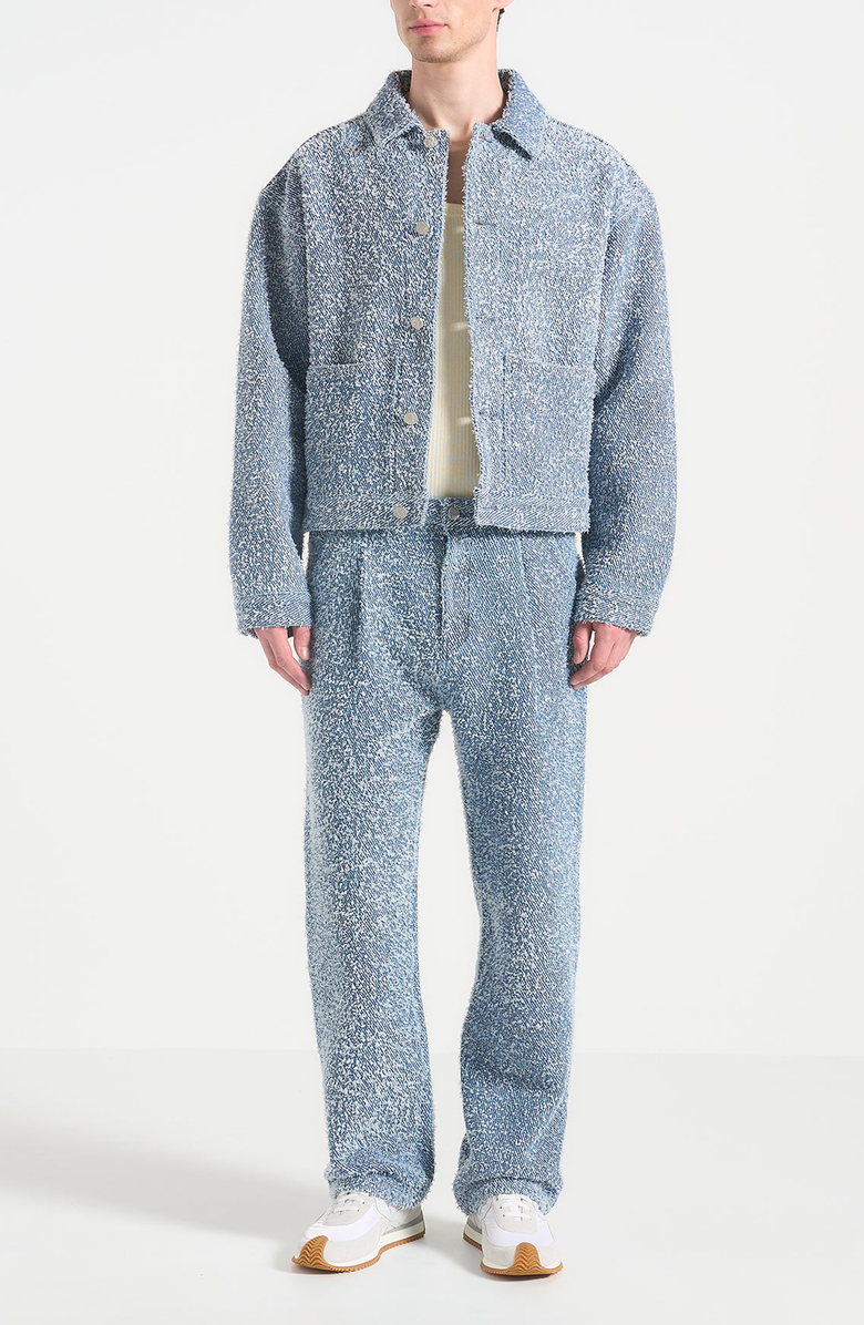 Manière De Voir Arnault Boucle Pleated Jeans, Alternate, color, Blue