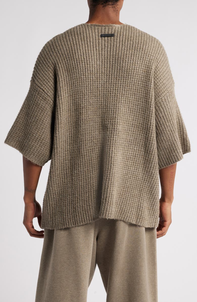 Fear of God Essentials Heavyweight Waffle Short Sleeve Sweater, Alternate, color, 
