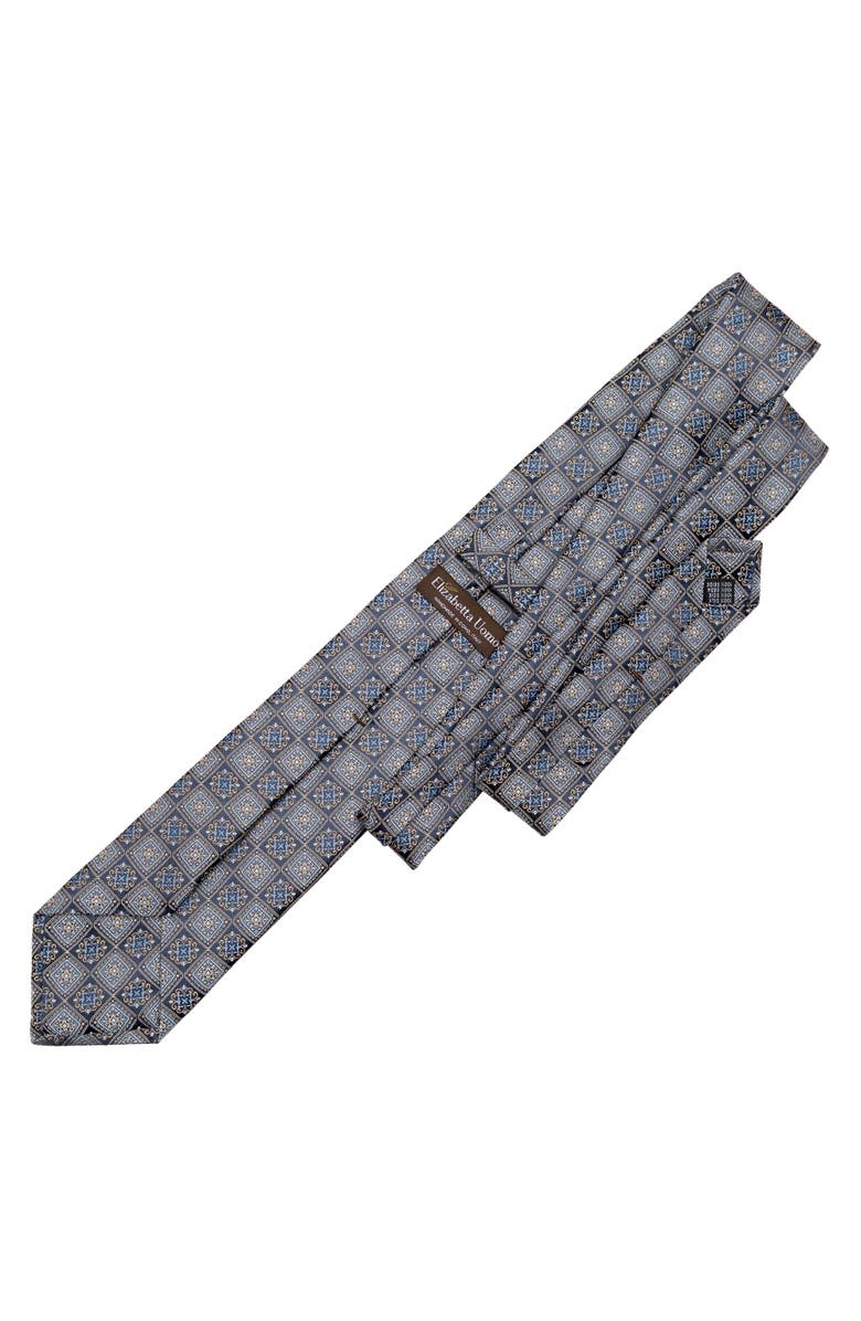 Elizabetta De Sica - Extra Long Silk Jacquard Tie for Men, Alternate, color, Navy And Blue
