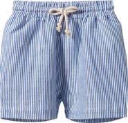NATURE BABY Kids' James Stripe Cotton & Linen Drawstring Shorts