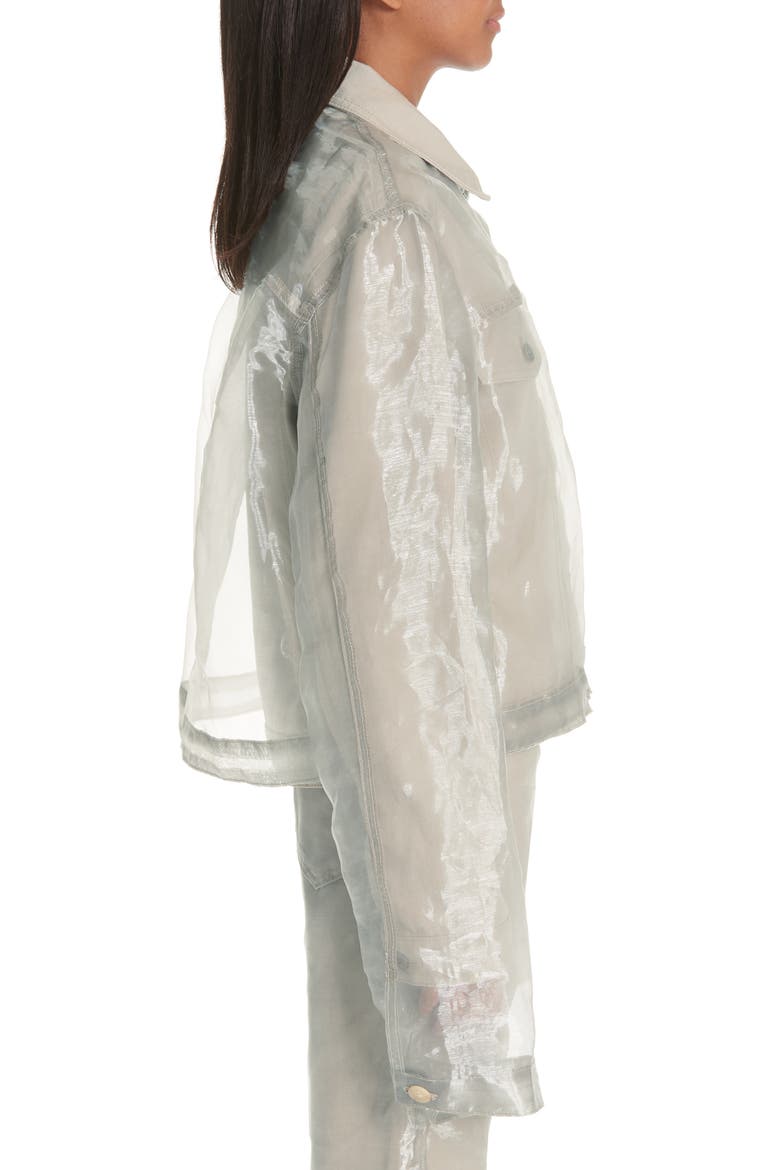 Organza Denim Jacket, Alternate, color, SAND