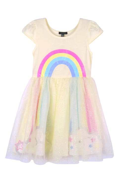 Cap Sleeve Rainbow Dress (Toddler & Little Kid)