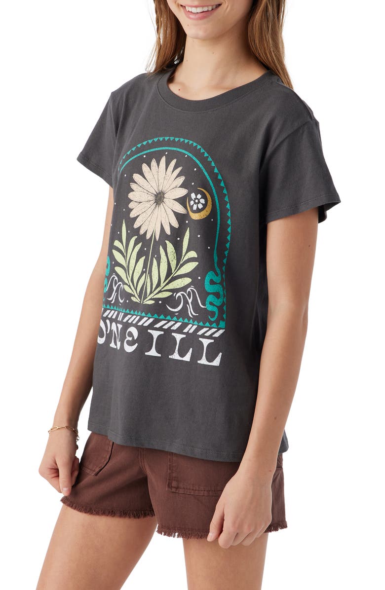 O'Neill Kids' Moonlit Daisy Cotton Jersey Graphic T-Shirt, Alternate, color,
