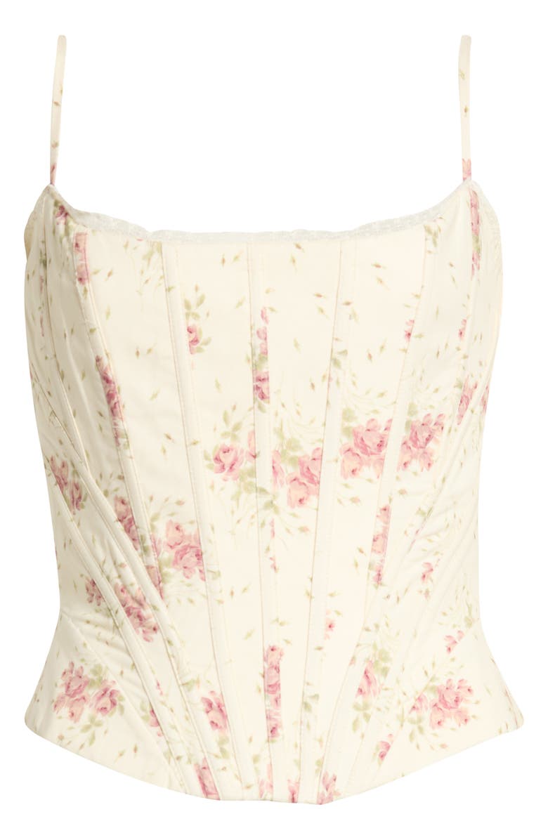 HOUSE OF CB Cadie Stretch Cotton Corset Top, Main, color,