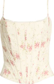 HOUSE OF CB Cadie Stretch Cotton Corset Top