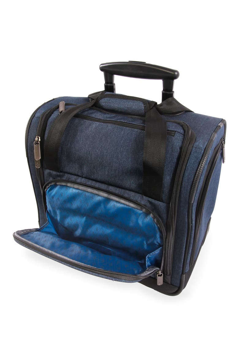Ethan Under Seat Luggage, Alternate, color, NAVY CROSSHATCH