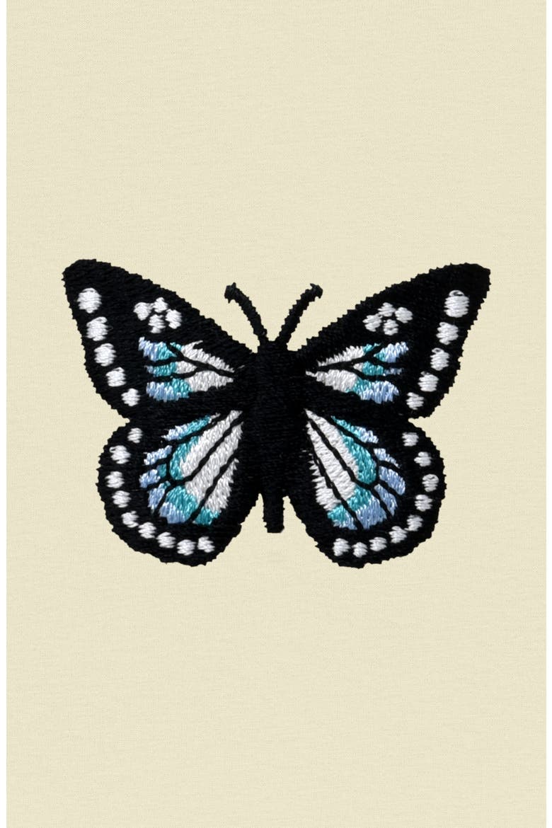 Butterfly Relaxed Midweight Jersey Tee, Alternate, color, Butter