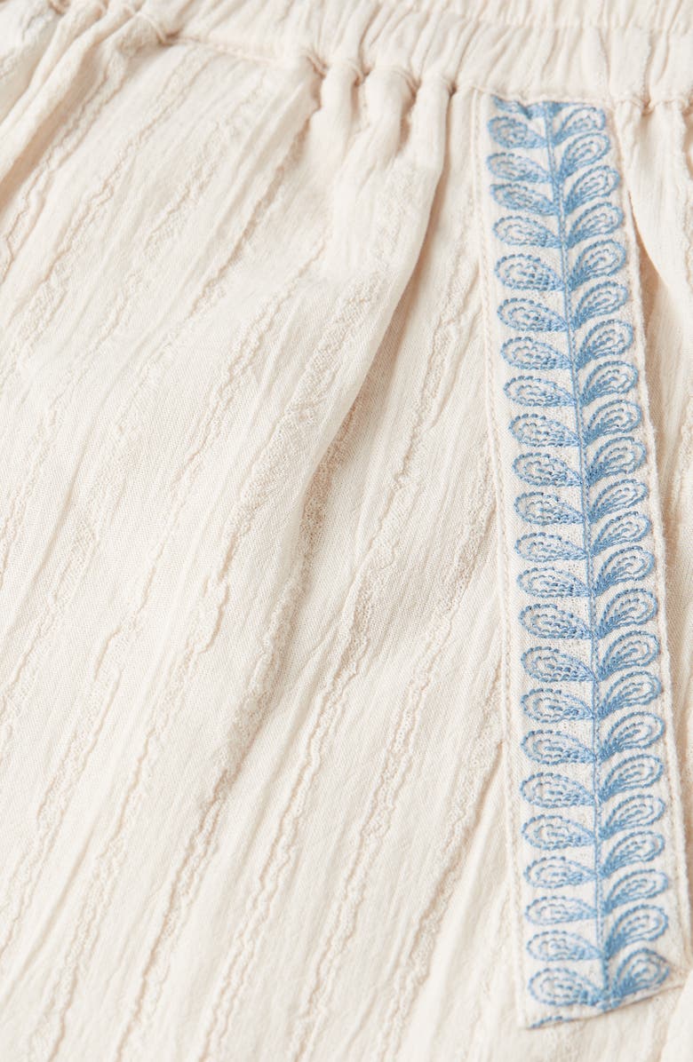 Scotch & Soda Embroidered Cotton Crepe Shorts, Alternate, color, Fog