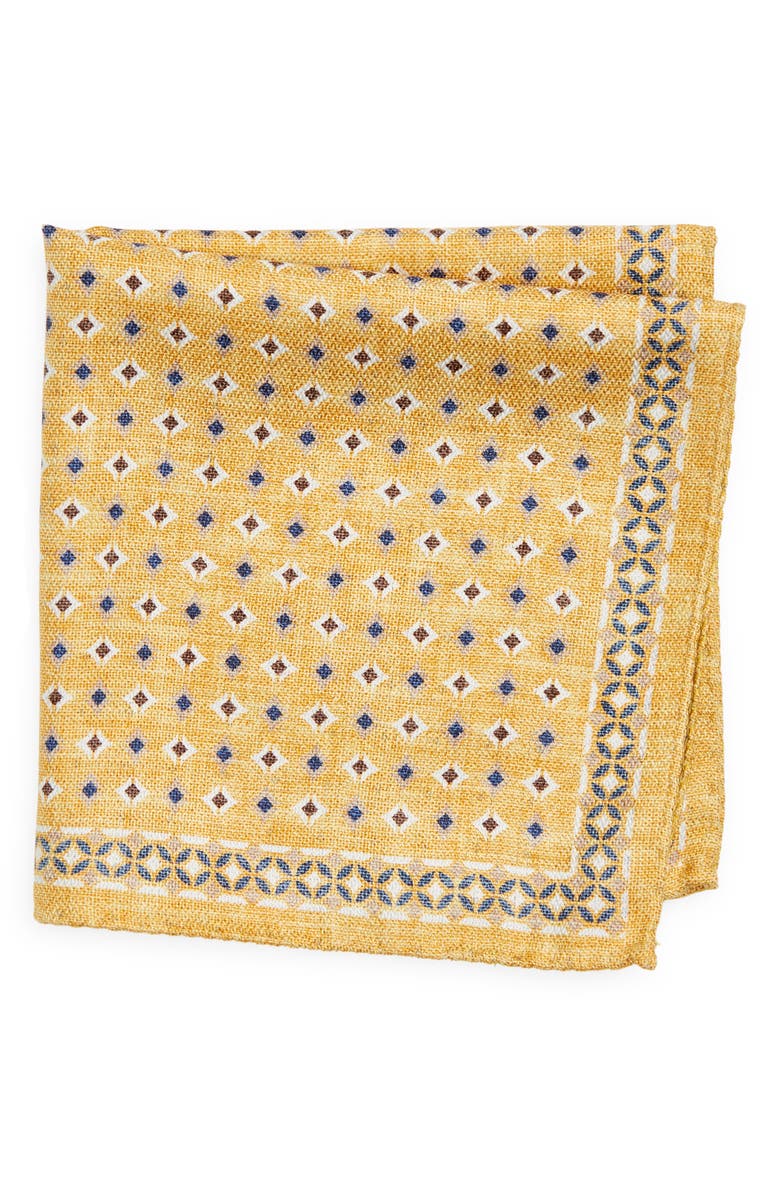 EDWARD ARMAH Reversible Silk Pocket Square, Main, color, 