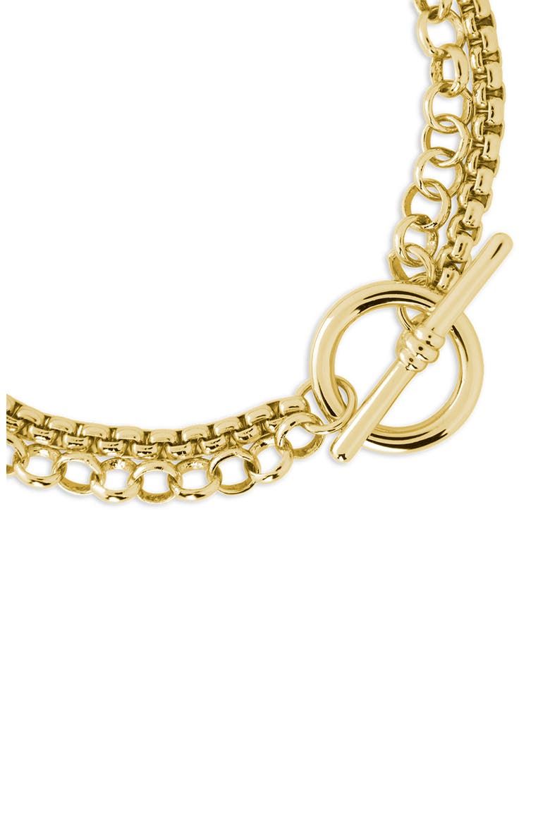 Anya Double Chain Toggle Bracelet, Alternate, color, GOLD