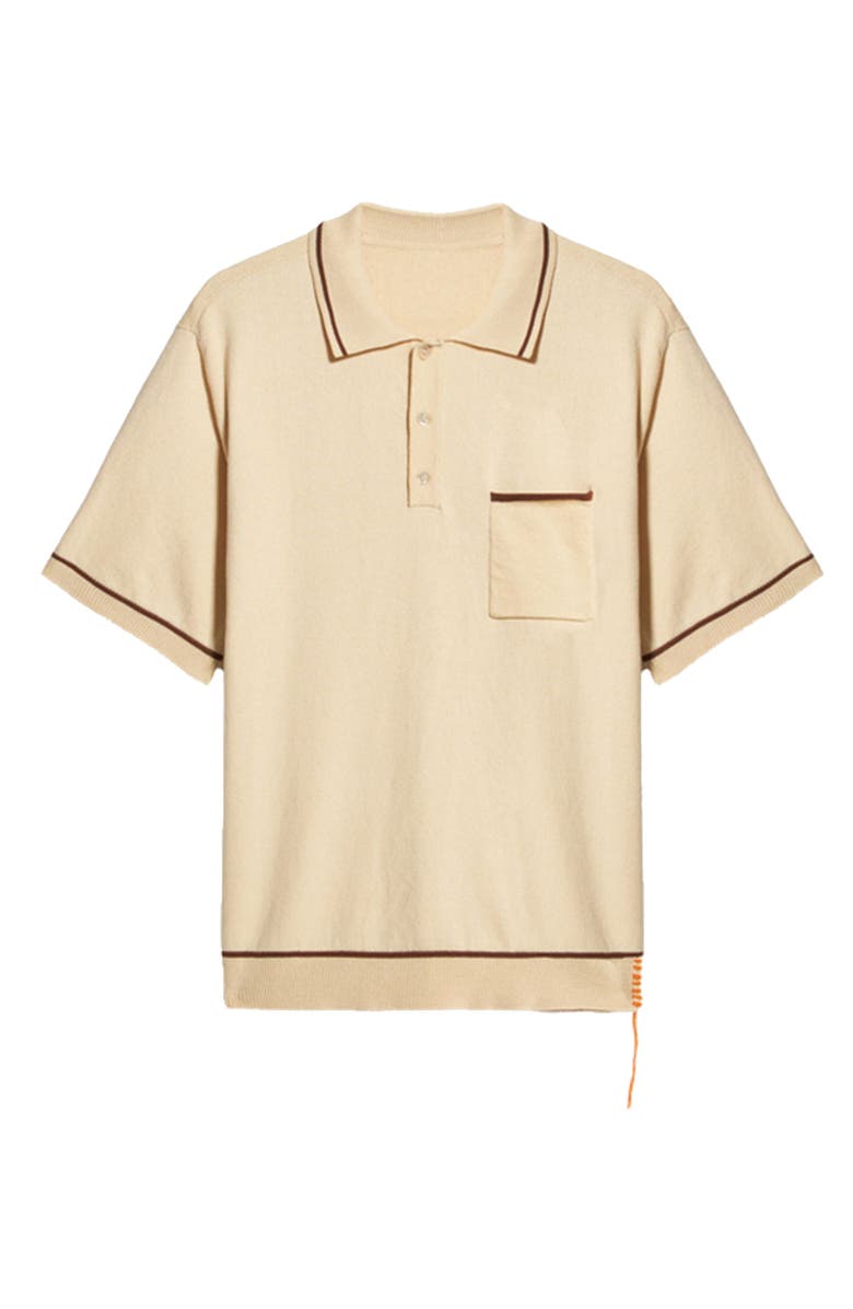 Fortela Herrison Cotton Short Sleeve Polo, Main, color, Camel