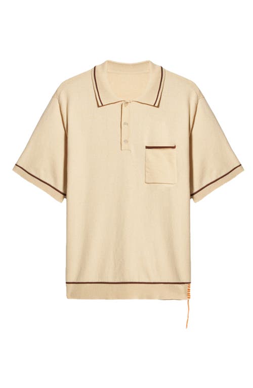 Fortela Herrison Cotton Short Sleeve Polo In Neutral