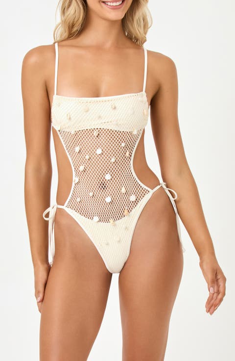 Catching Up Crochet One Piece Monokini Swimsuit
