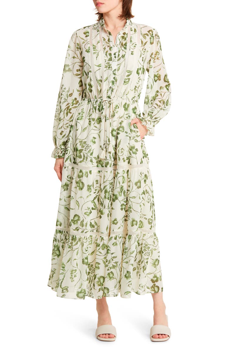 Lost + Wander Flower Power Long Sleeve Maxi Dress, Main, color, 