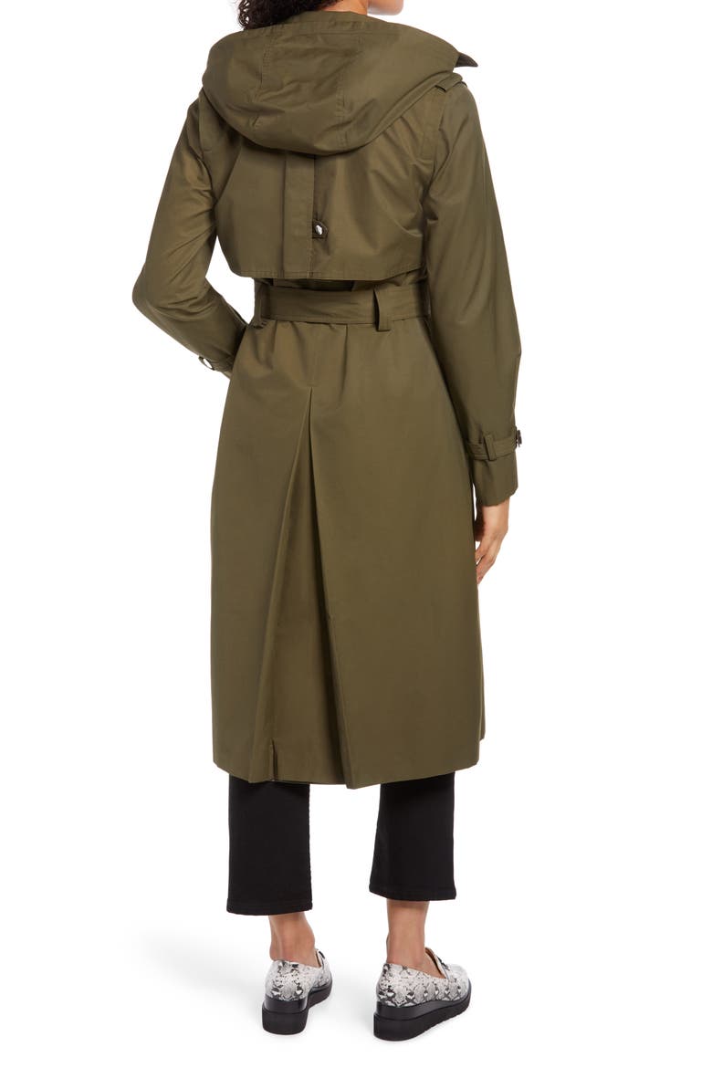 City Trench Coat, Alternate, color, GREEN BALSAM