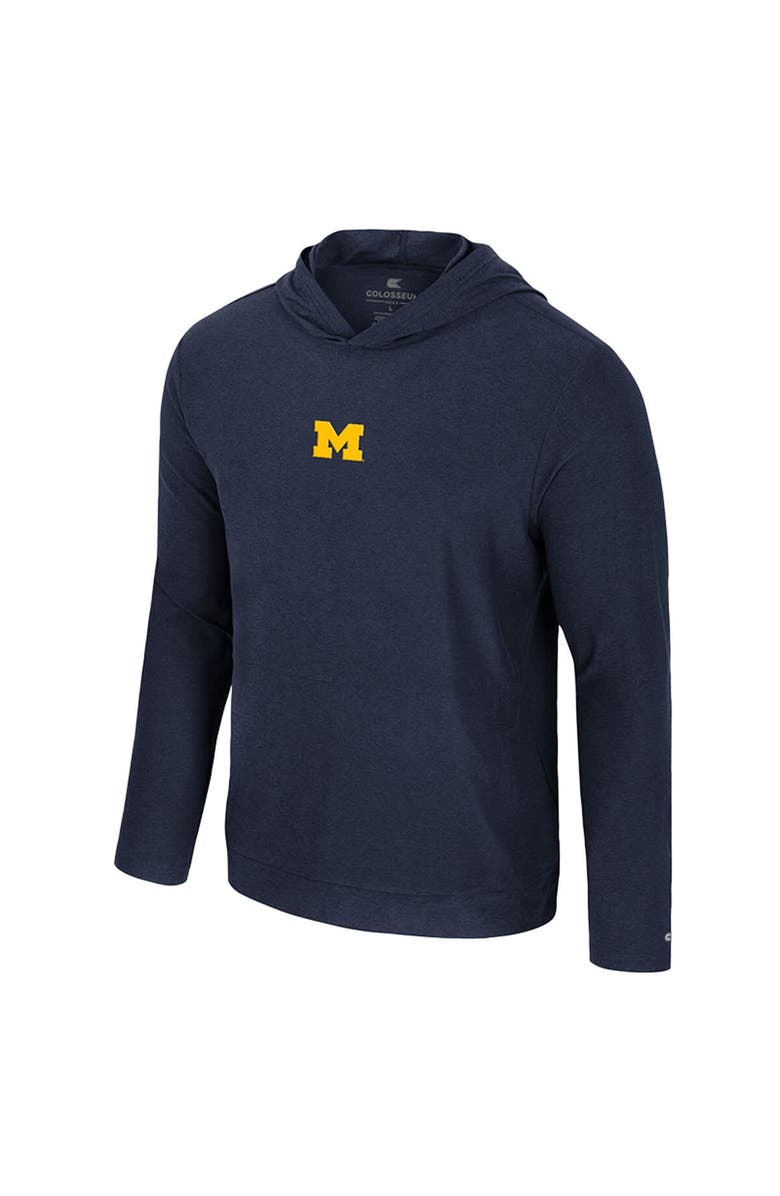 COLOSSEUM Men's Colosseum Navy Michigan Wolverines Long Sleeve T-Shirt Hoodie, Alternate, color, 