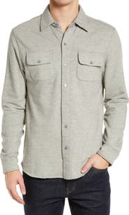 The Normal Brand Textured Knit Long Sleeve Button-Up Shirt