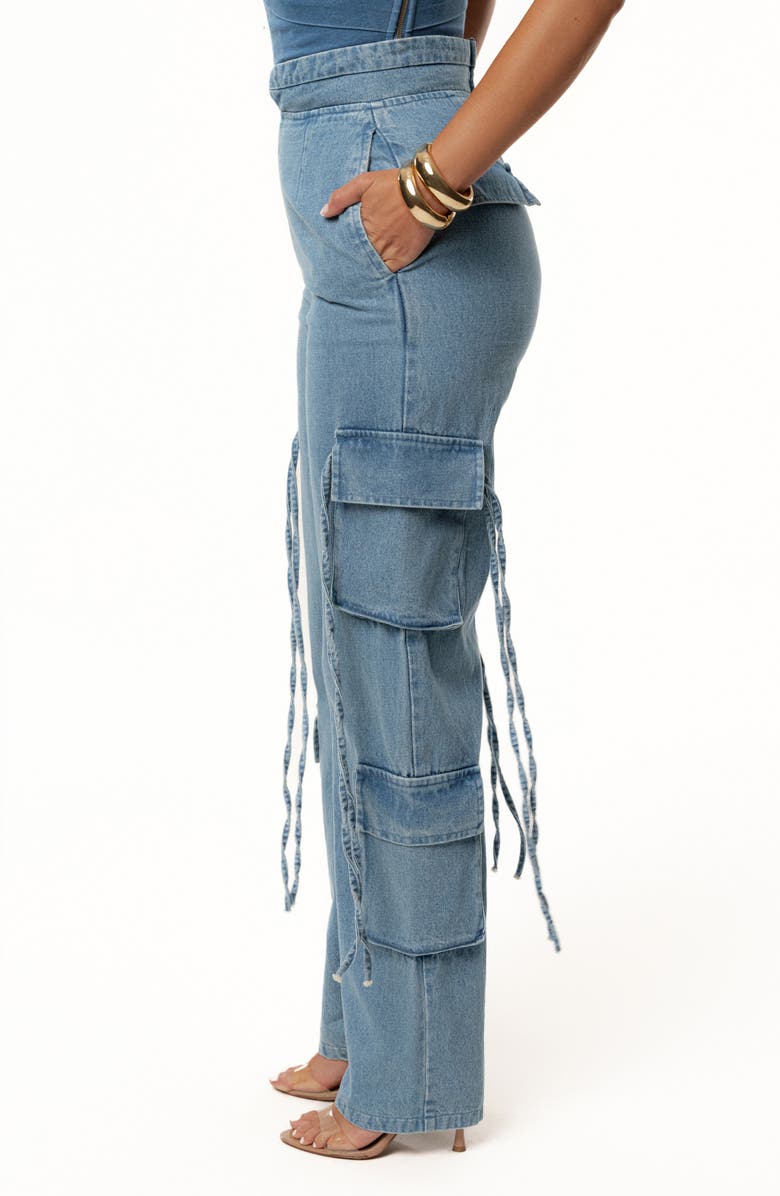 JLUXLABEL Denim Utility Pants, Alternate, color, Denim