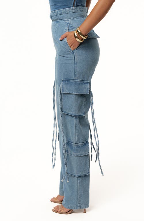 Jluxlabel Denim Utility Pants In Blue