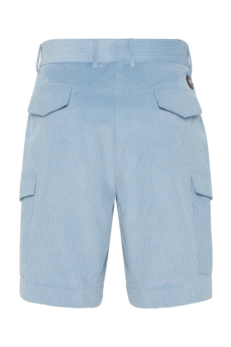 Velvet Gabardine Short Cargo Trousers Cool Kid Fit Men, Alternate, color, lightblue