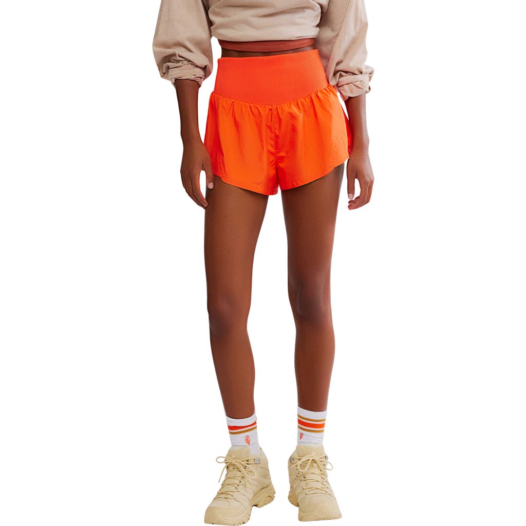 Shop Free People Fp Movement Carpe Diem Water Resistant Shorts In Scarlett