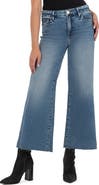 KUT from the Kloth Meg Raw Hem Ankle Wide Leg Jeans