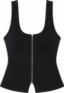 ABRAND Zip Front Bustier Tank