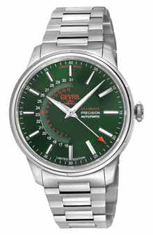 GEVRIL Guggenheim Swiss Automatic Bracelet Watch, 44mm
