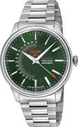 GEVRIL Guggenheim Swiss Automatic Bracelet Watch, 44mm