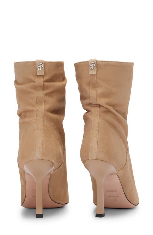 Hugo Boss Boss Vivian Pointed Toe Bootie In Brown