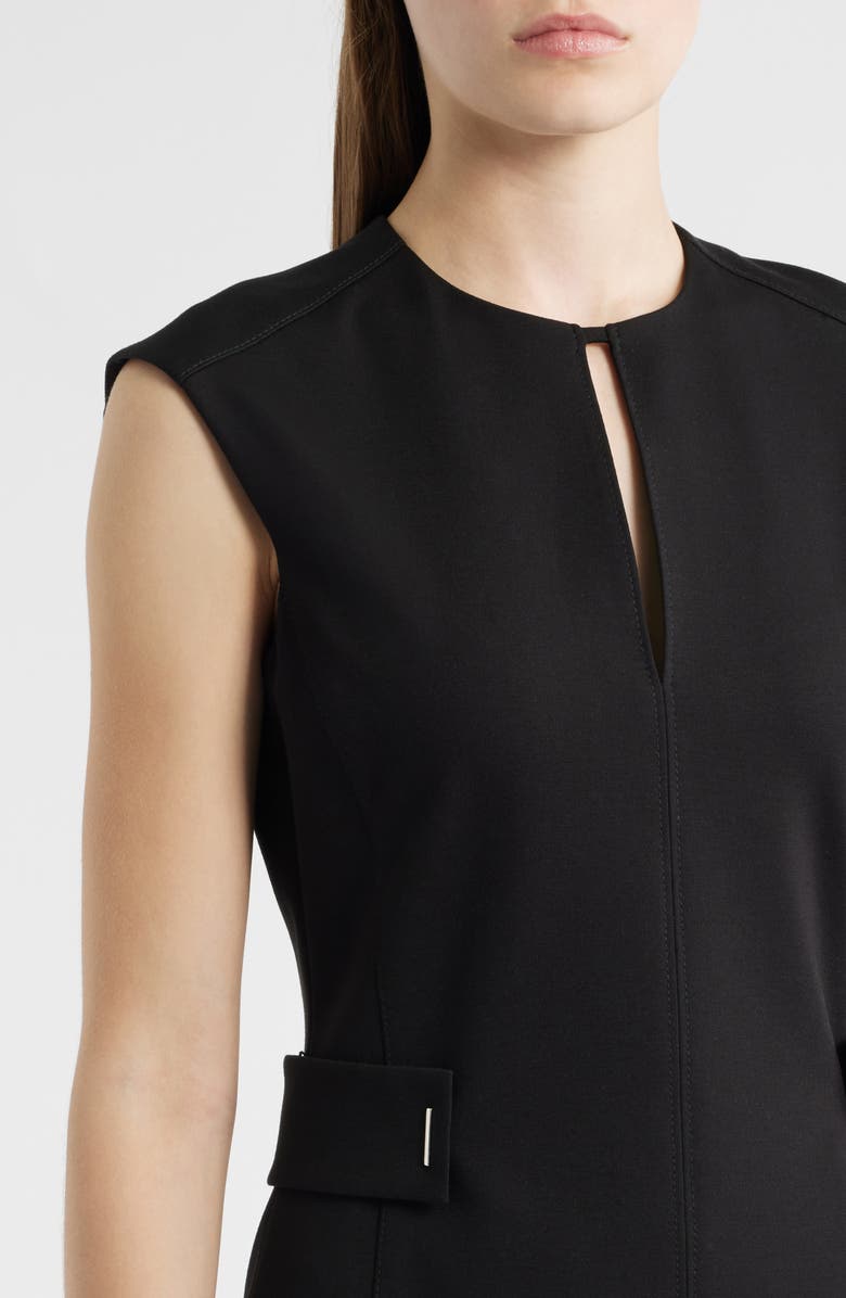 BOSS Dumia Belted A-Line Dress, Alternate, color, Black