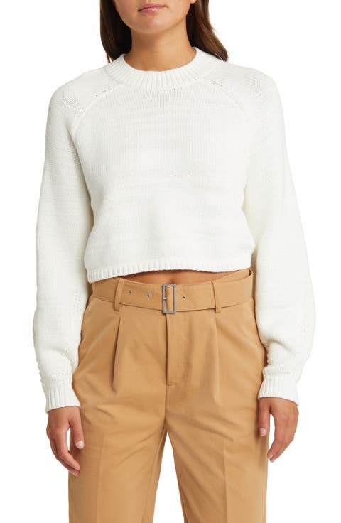 Open Back Crewneck Sweater