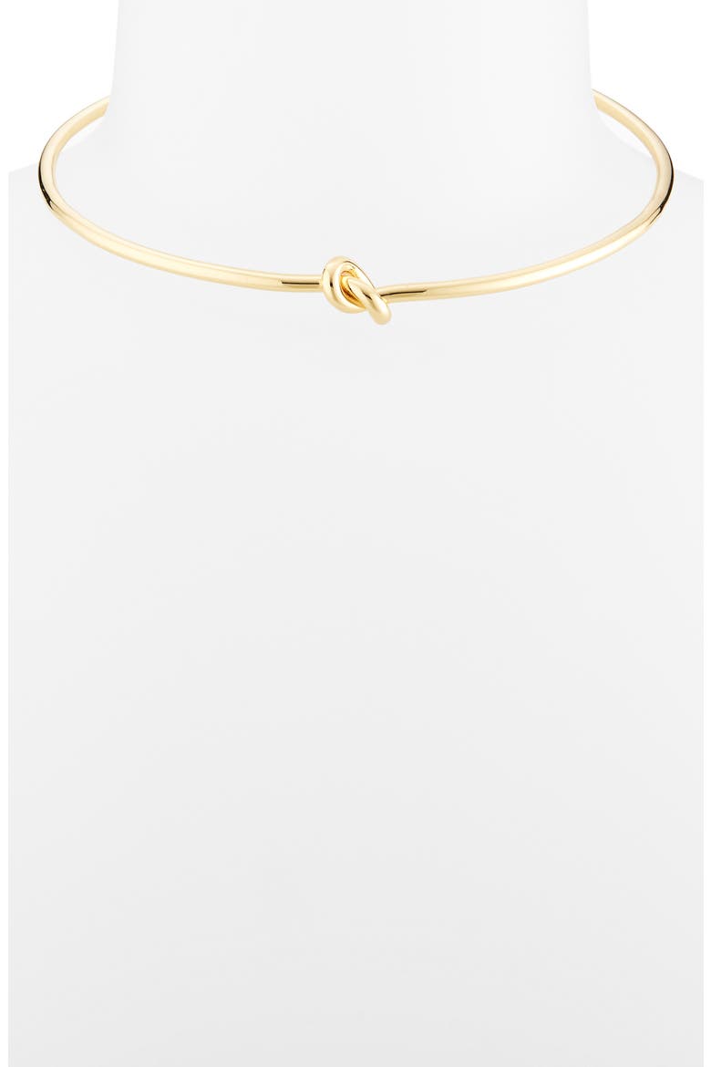 Knot Cuff Necklace, Alternate, color, GOLD