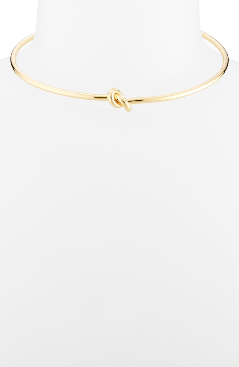 Shashi Knot Cuff Necklace, Alternate, color, Gold