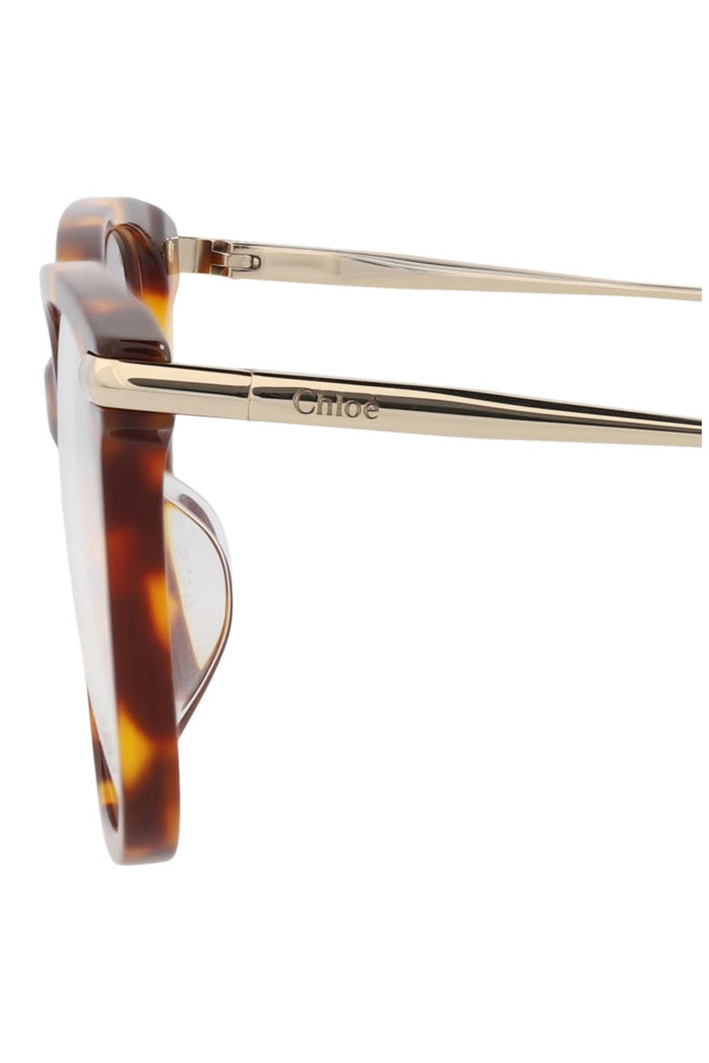 54mm Rectangular Optical Glasses, Alternate, color, HAVANA GOLD TRANSPARENT