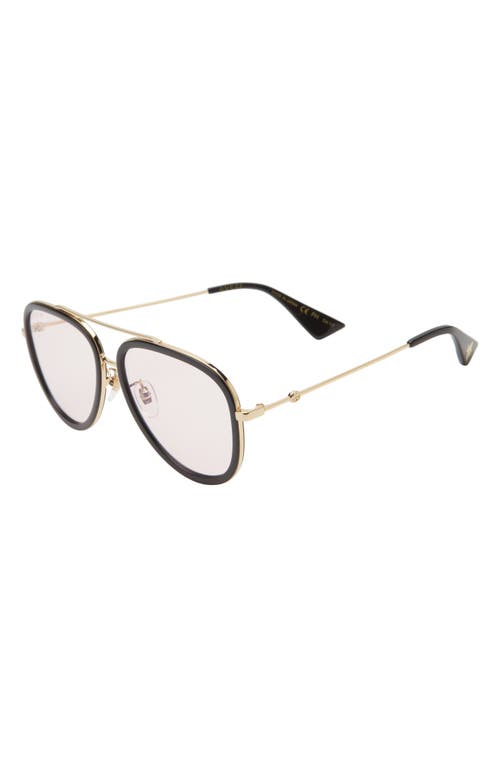 GUCCI GUCCI 57MM AVIATOR SUNGLASSES