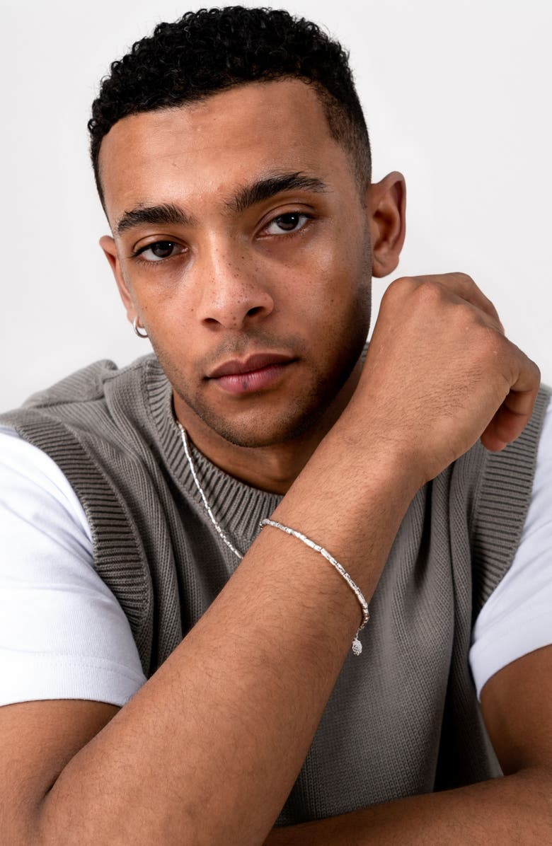 Dower & Hall Men's Rice Nomad Bracelet, Alternate, color, Sterling Silver