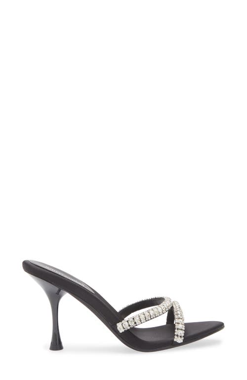 Jeffrey Campbell Marquise Slide Sandal In Black Satin