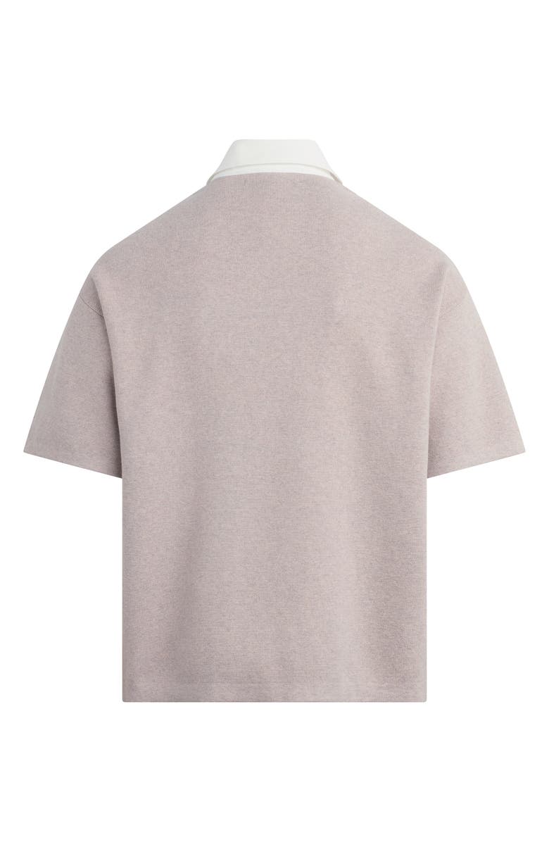 Hudson Jeans Contrast Collar Cotton & Cashmere Polo, Alternate, color, Florence