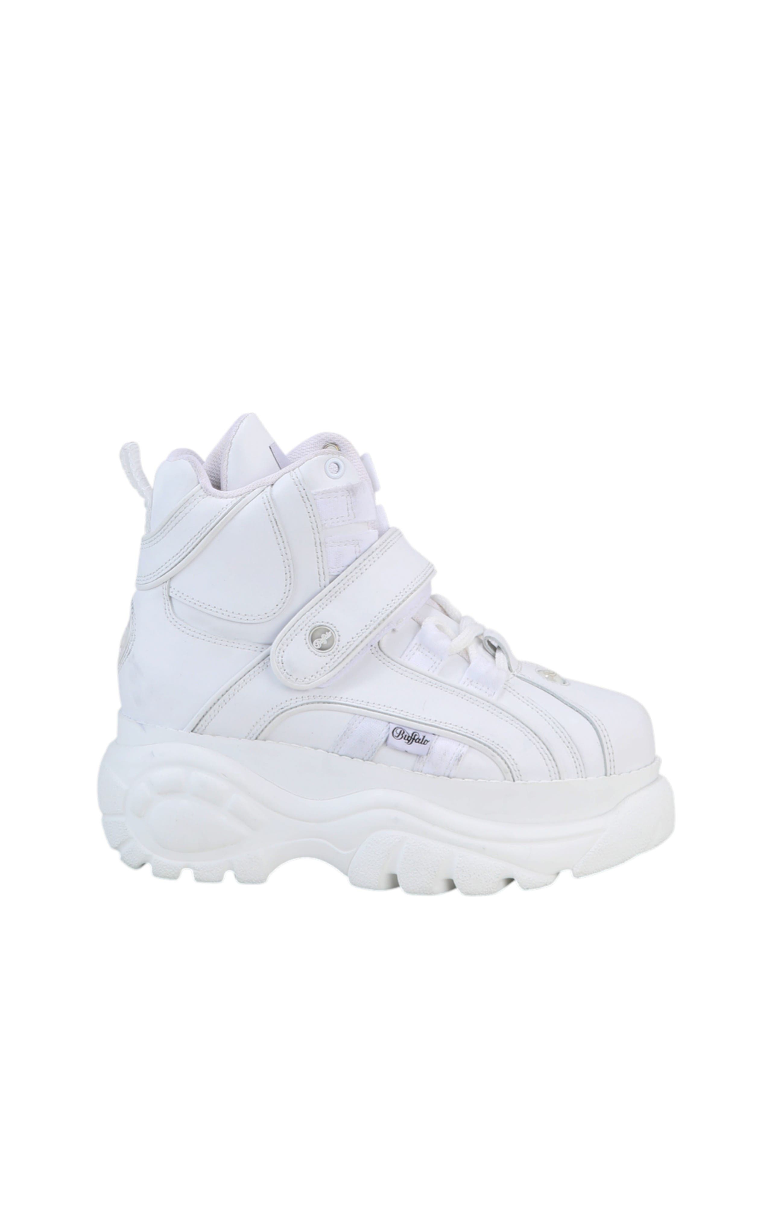 Buffalo Boots Classic High Leather Sneaker in White 