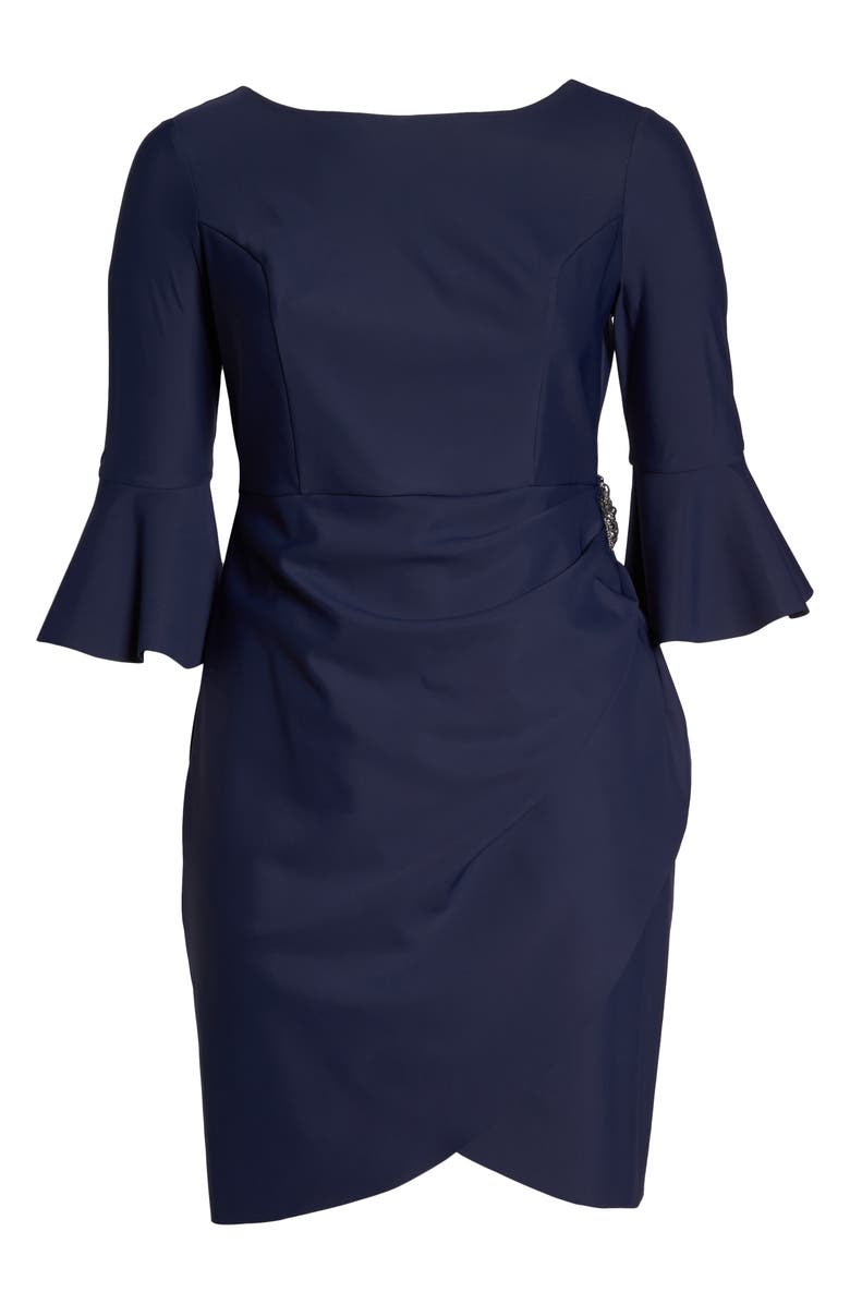 bell sleeve sheath dress alex evenings Alex Evenings 81171268 Short 3/4 Sleeve Lace Dress main image 1