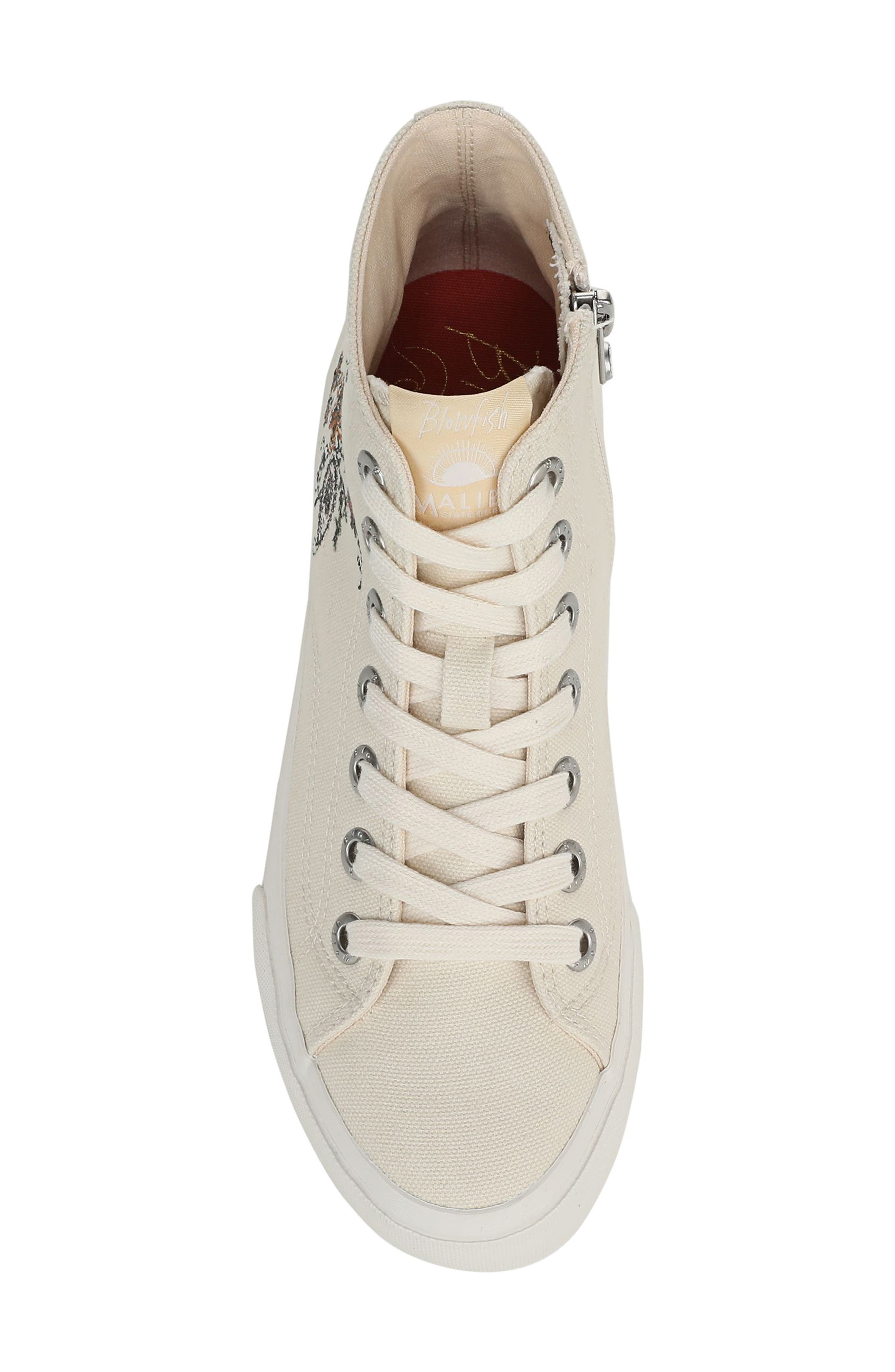 Blowfish Malibu Catch Sun High Top Sneaker, Alternate, color, White Sands Canvas