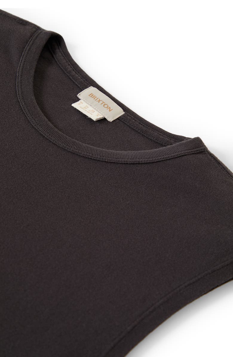 Brixton Carefree Organic Cotton Muscle Tank, Alternate, color, Black