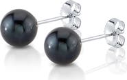 The Pearl Source Akoya Round Pearl Stud Earrings 6-6.5mm