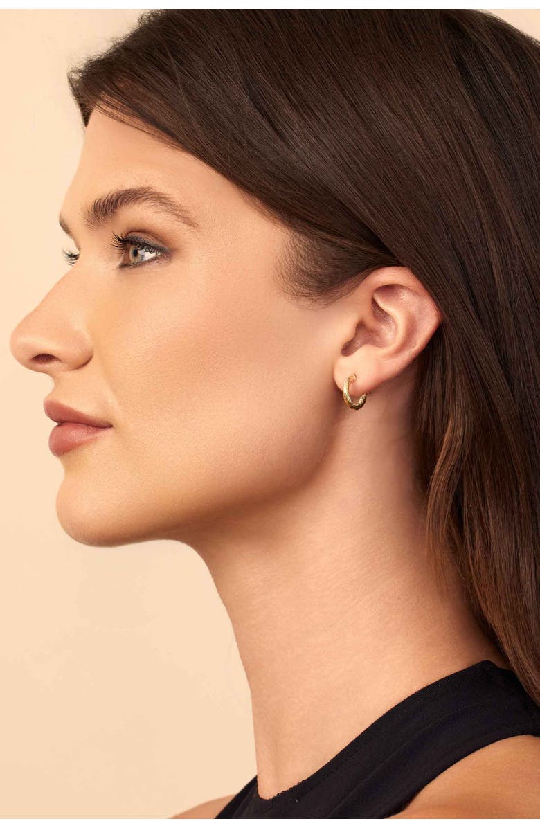 Oradina 18K Yellow Gold Twist of Fate Hoops, Alternate, color, 