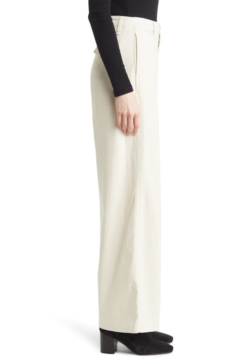 rag & bone Sofie Stretch Cotton Wide Leg Chinos, Alternate, color, Turtledove
