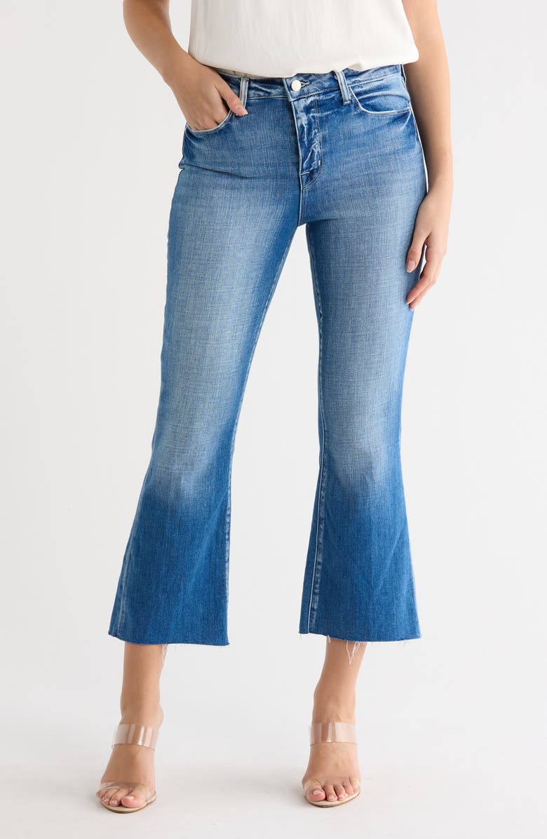 L'AGENCE Kendra High Waist Crop Flare Jeans, Main, color, Balboa